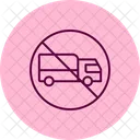 No Truck Sign Pentaglow Icon