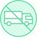 No Truck Sign Duotone Line Icon Icon