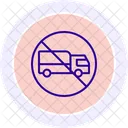 No Truck Sign Color Circle Icon Icon