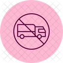 No Truck Sign Pentaglow Icon