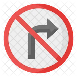 No turn right  Icon
