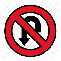 No turning direction  Icon