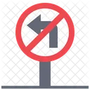 No Turning Left  Icon
