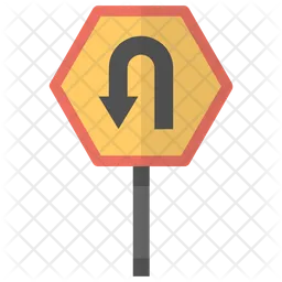 No U-Turn  Icon