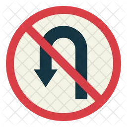 No U Turn  Icon