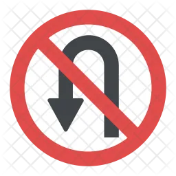 No U-turn  Icon