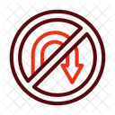 No U Turn Forbidden Prohibition Icon
