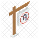 No U Turn No Return Direction Arrow Icon