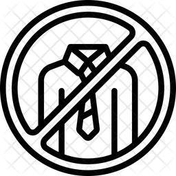 No Uniform Icon - Download in Line Style