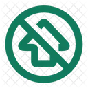 No Upload Arrow Direction Icon