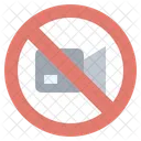 No Video Crossed Prohibition Icon