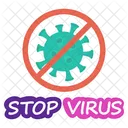 No Virus Prohibition Covid Icon