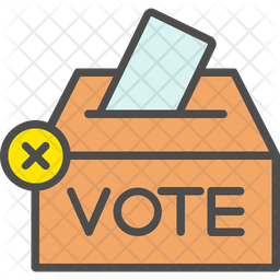 No Vote Icon - Download in Colored Outline Style