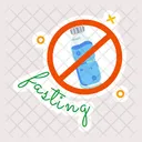No Water Fasting No Drink Icon