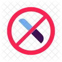 No Weapon No Knife Prohibited Icon
