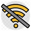 Wi Fiなし、インターネットなし、ネットワークなし アイコン