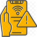 No Wifi Hand Holding Phone Offline Icon