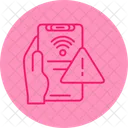 No Wifi Hand Holding Phone Offline Icon