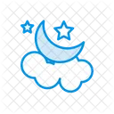 Noche Luna Nube Icon