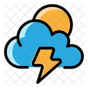 Noche Nublada Trueno Clima Icon