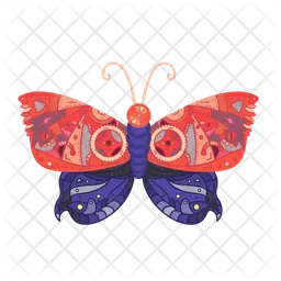Nocturnal Butterfly in Steampunk Style  Icon