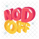 Nod Off Typography Words Typographic Letters Icon