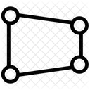 Objeto Trayectoria Curva Icono