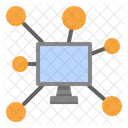 Criptomoneda Blockchain Red Icon