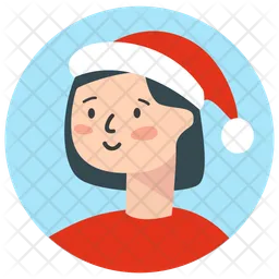 Avatar de femme de Noël  Icône