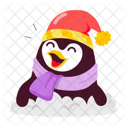 Pingouin de Noël  Icône