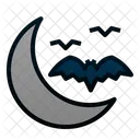 Lua Morcego Noite Ícone