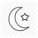 Noite Lua Estrela Ícone
