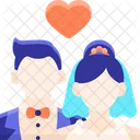 Noivos Amor Casal Ícone