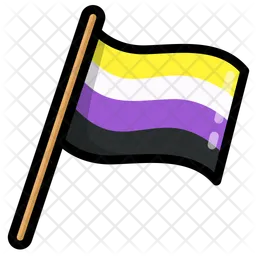 Non Binary Pride Flag  Icon