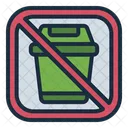 Non Disposable Product Trash Bin Icon