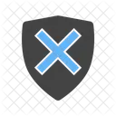 Non Protege Bouclier Securite Icône