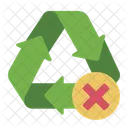 Non Recyclable Prohibition Signaling Icon