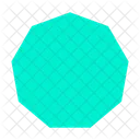 Geometrical Nonagon Shape Icon