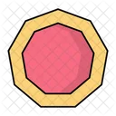 Nonagon Ellipse Geometry Icon