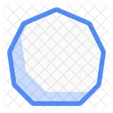 Nonagon Ellipse Circle Icon