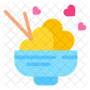 Noodle Food Heart Icon