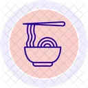 Noodles Color Circle Icon Icon