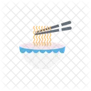 국수 그릇 젓가락 아이콘