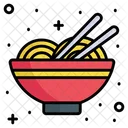 Noodles Bowl Chopsticks Icon