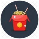 Noodles Pack Fried Spaghetti Chinese Food Icon