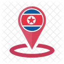 Nord Korea Flagge Symbol