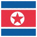 Nord Korea Flagge Symbol