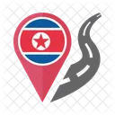 Nord Korea Flagge Symbol