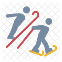 Nordic Combined Skiing Shooting Icon