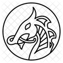 Nordic Dragon Crest Dragon Crest Viking Icon